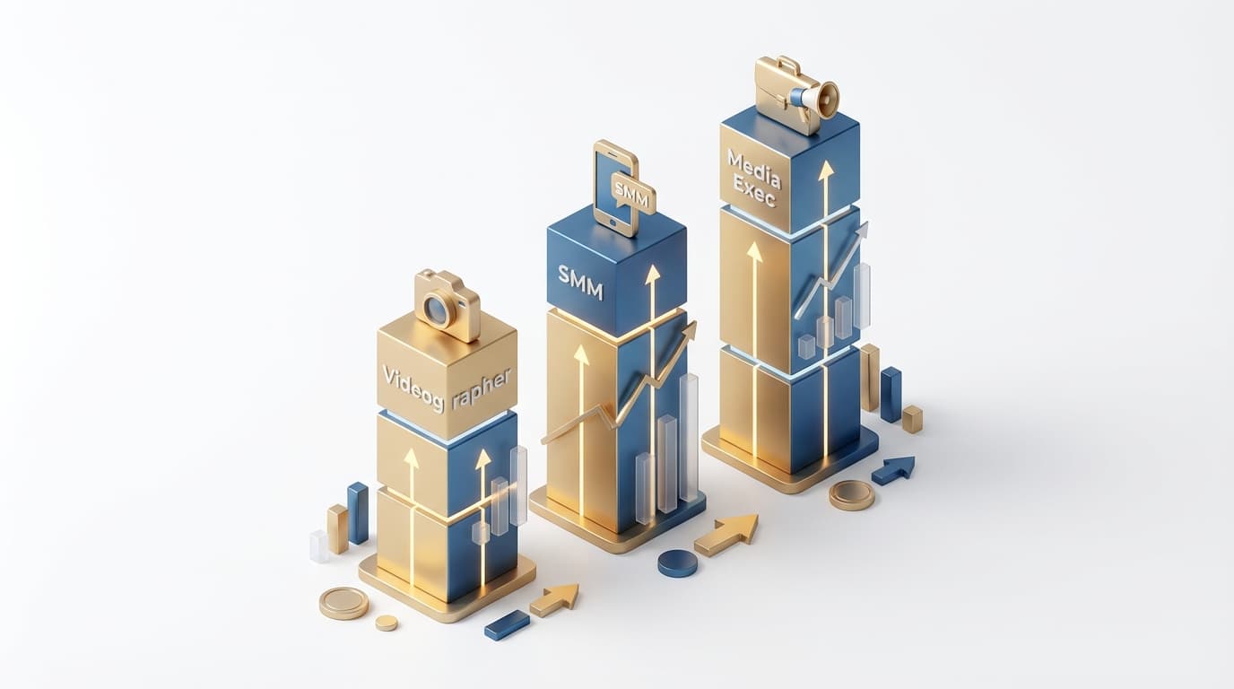 Graph showing salary comparison for media roles in Dubai
